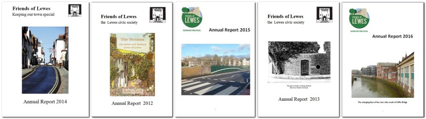 Friends of Lewes Annual Reports front pages