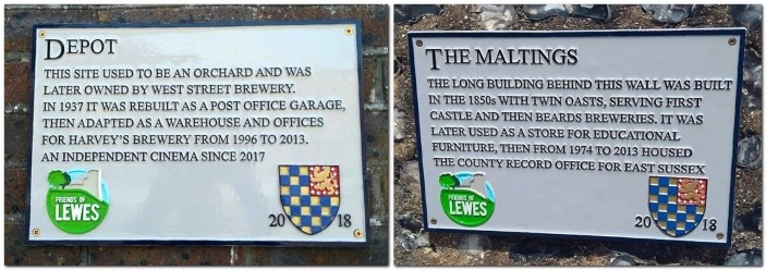 Depot and Maltings plaques, Lewes